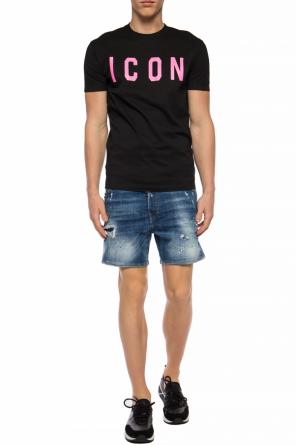Paint-splatter effect denim shorts, zdjęcie 2 Paint-splatter effect denim shorts od Dsquared2